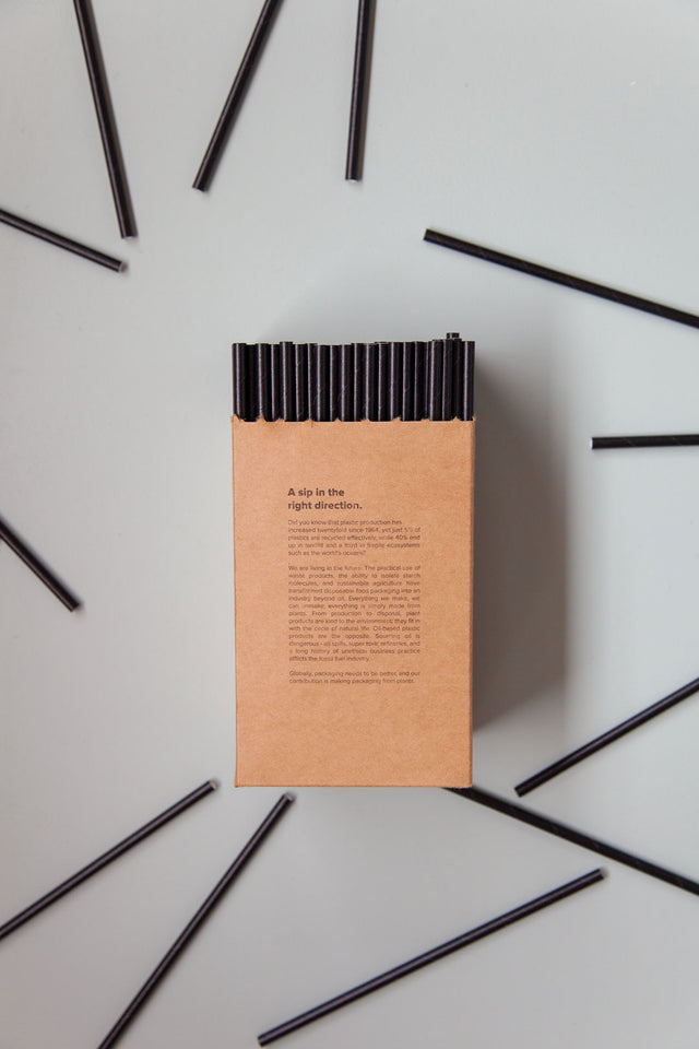 decent Straw - Black Paper