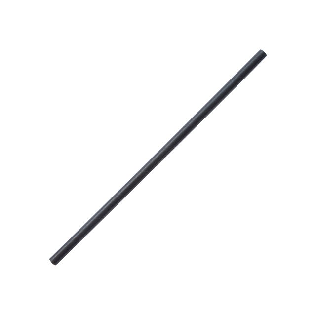 black 6mm paper straw