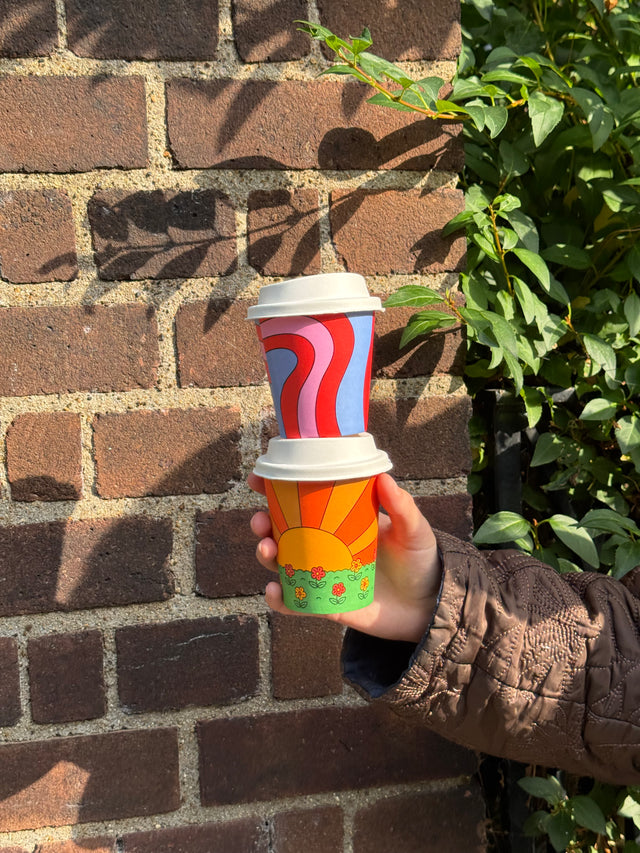 decent Hot Cup - Single Wall - Compostable Canvas - Illustrated by Katie