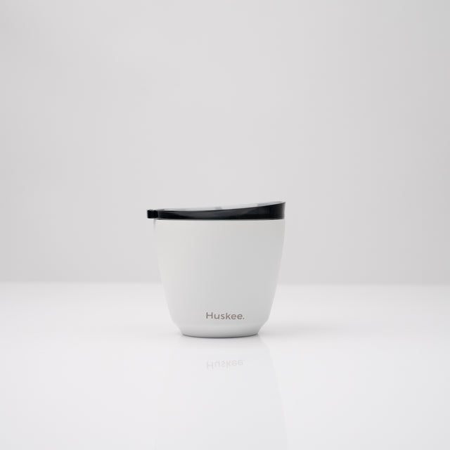 HuskeeSteel Cup & Lid - White