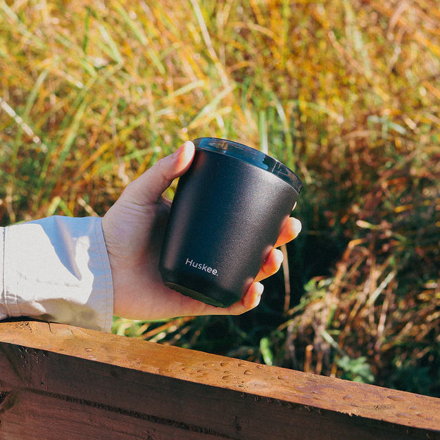 HuskeeSteel Cup & Lid - Black