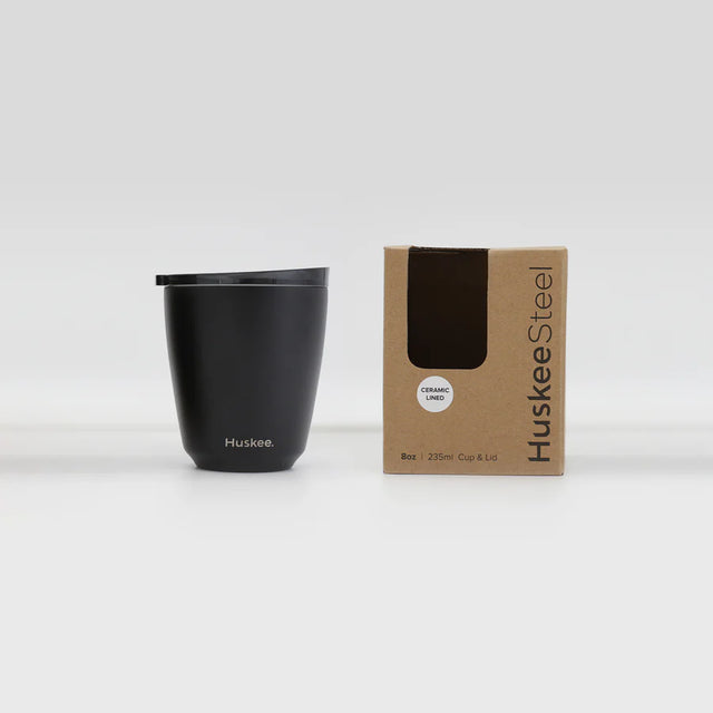 HuskeeSteel Cup & Lid - Black