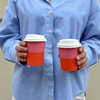 decent Hot Cup - Single Wall - Pink & Orange