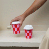 decent Hot Cup - Single Wall - Pink Scallop
