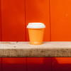 decent Hot Cup - Single Wall - Sherbert Orange