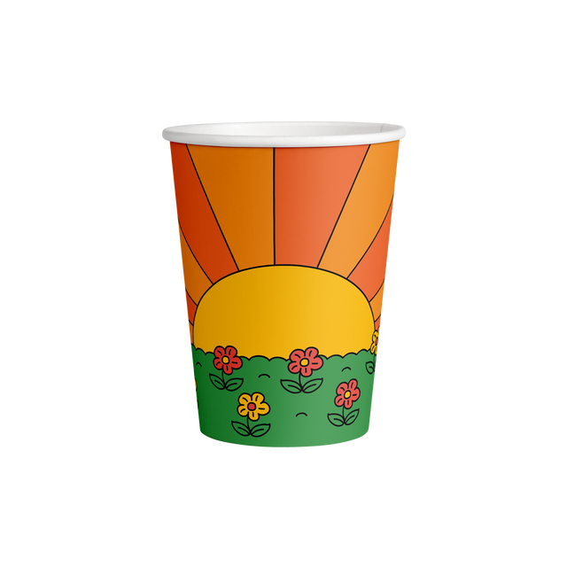 decent Hot Cup - Single Wall - Compostable Canvas - Illustrated by Katie