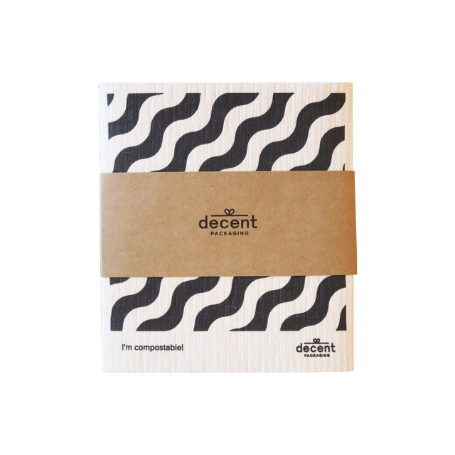 decent Compostable Dish Cloths - Black and White