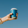 Single Walled Blue Hot Cup